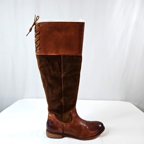 ROAN Brown Leather & Suede Boots Sz 6 - Picture 2 of 8